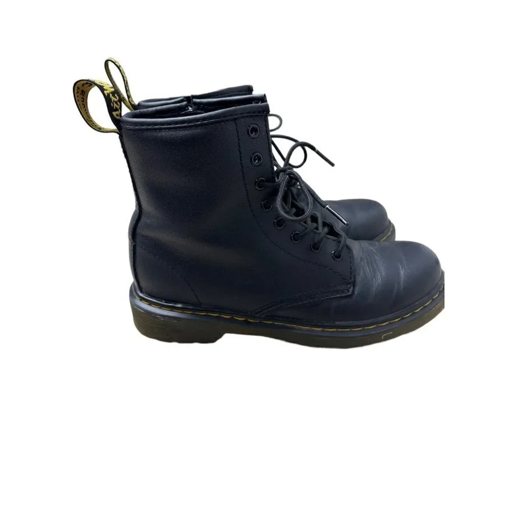 Dr Martens JUNIOR 1460 SOFTY T LEATHER LACE UP BOOTS Size 3Y